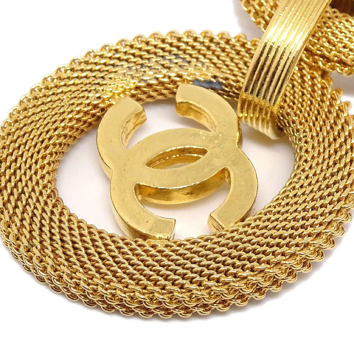 Women's CHANEL CC Gold Metal Textured Charm Chain Link Waist Belt For Sale