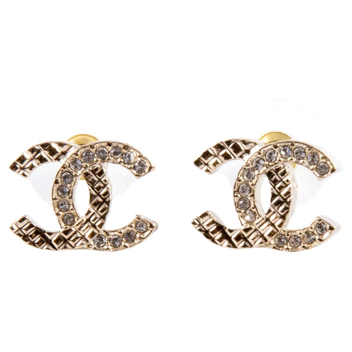 Boucles d'oreilles "CC" en or de Chanel