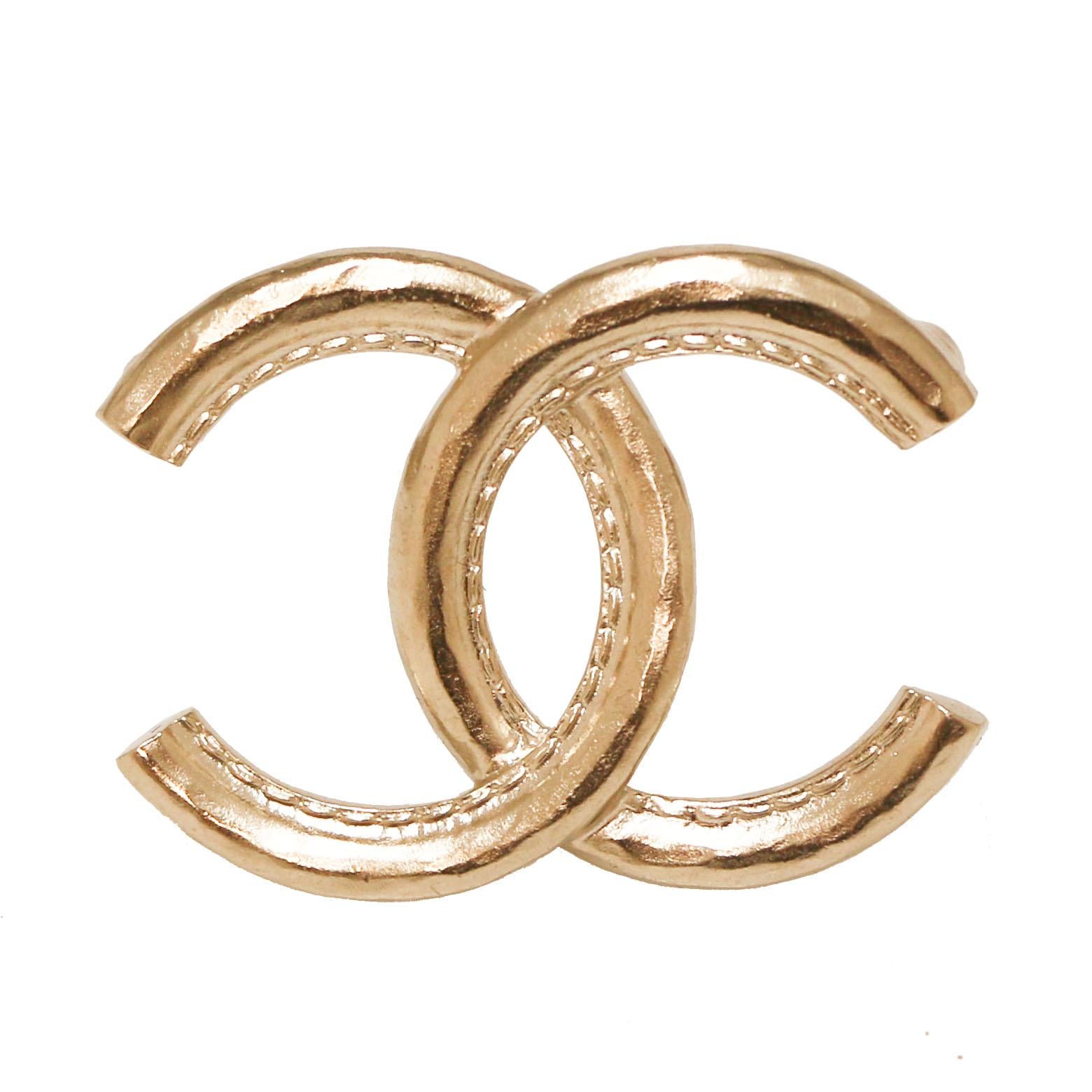 Women's Chanel CC Golden Brooch For Sale