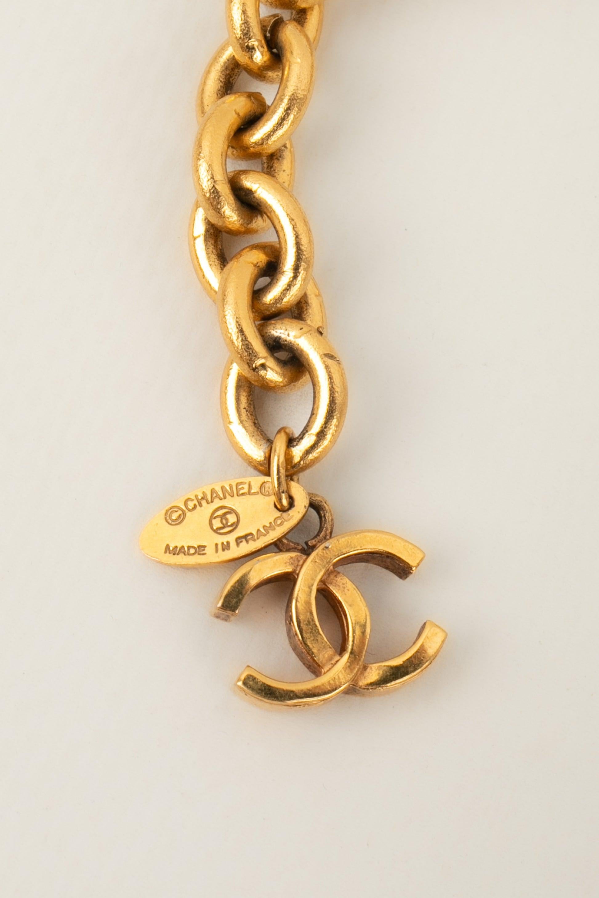 Chanel CC Golden Metal Chain Belt, 1980s In Excellent Condition In SAINT-OUEN-SUR-SEINE, FR