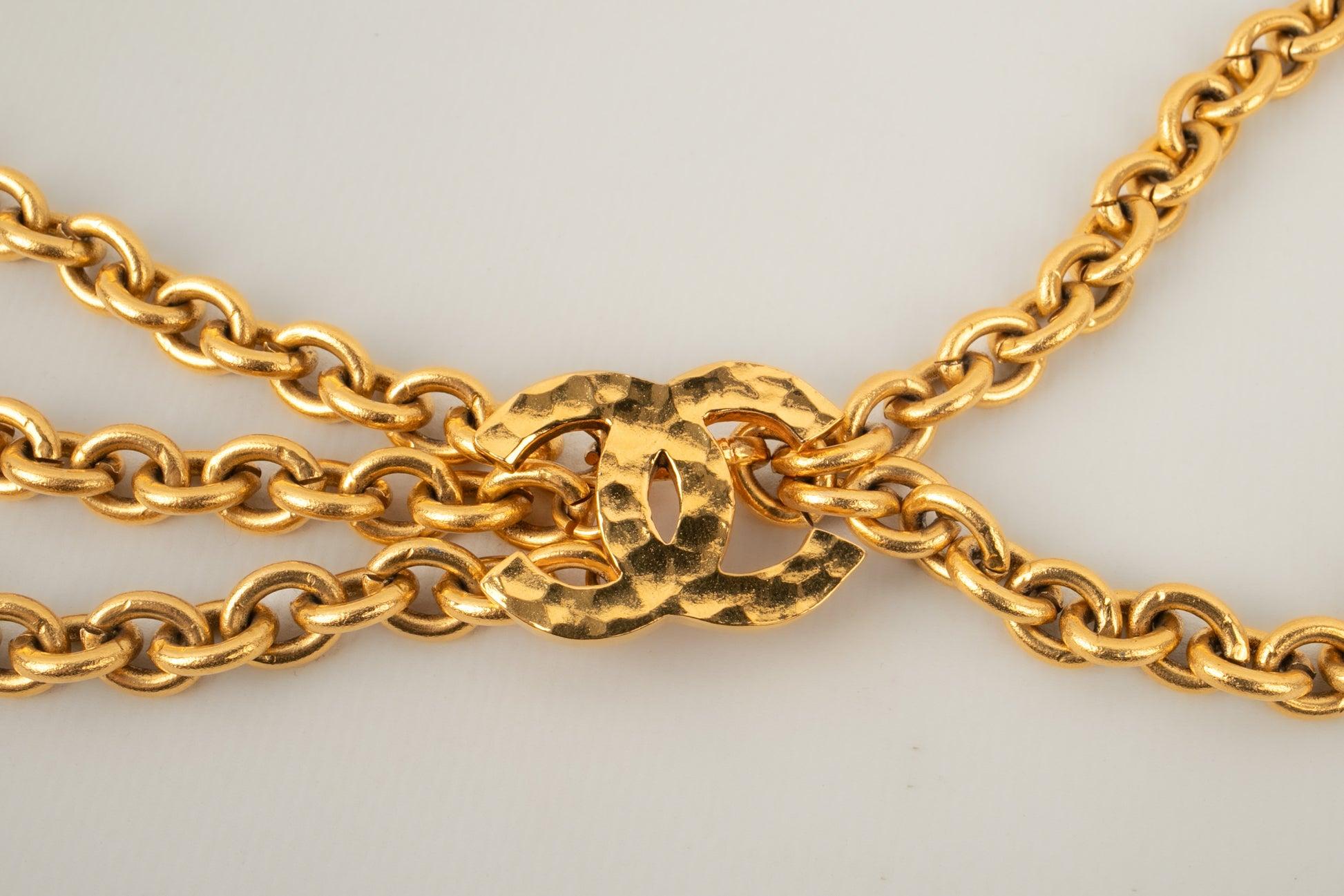 Women's Chanel CC Golden Metal Chain Belt, 1980s
