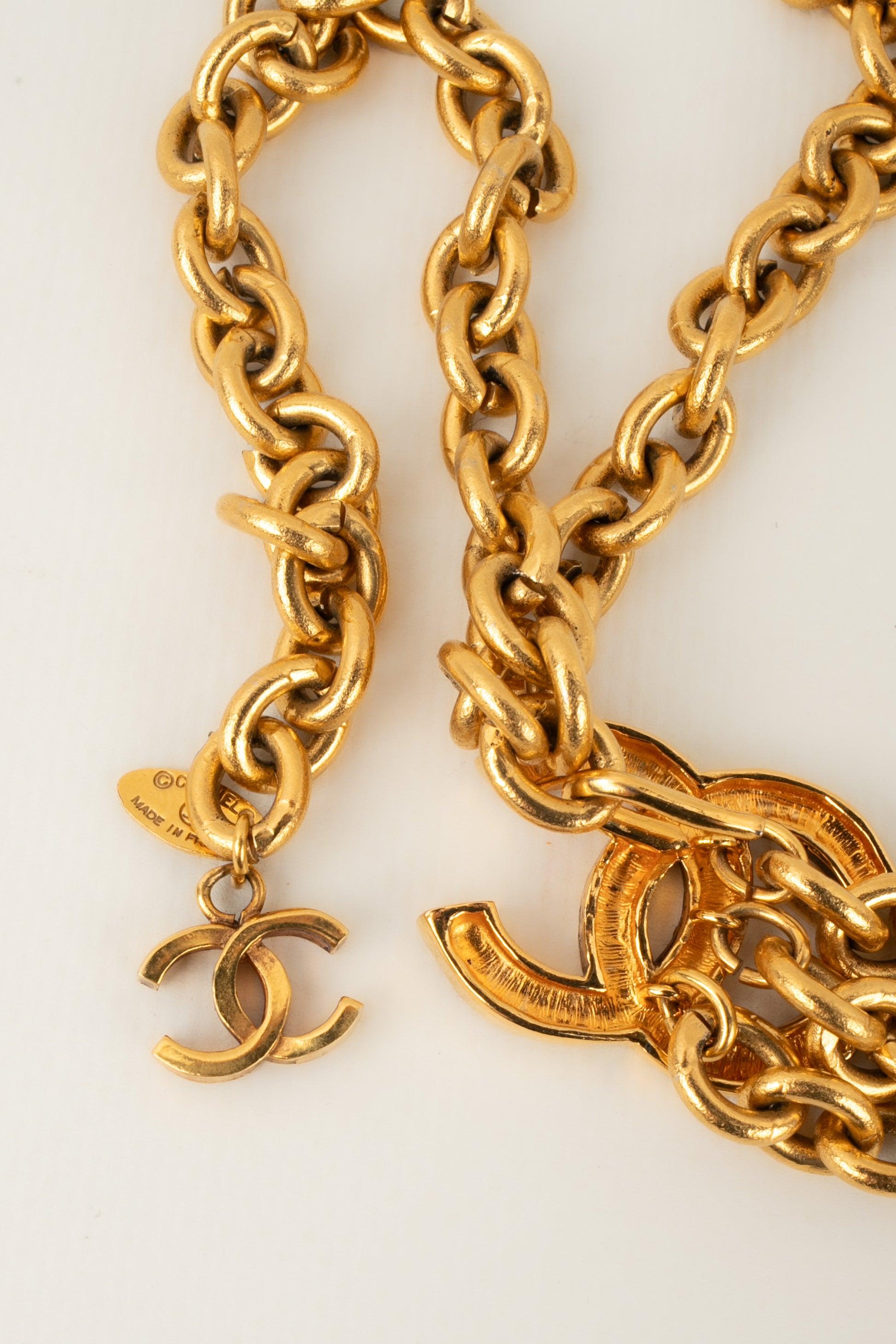 Chanel CC Golden Metal Chain Belt, 1980s 2