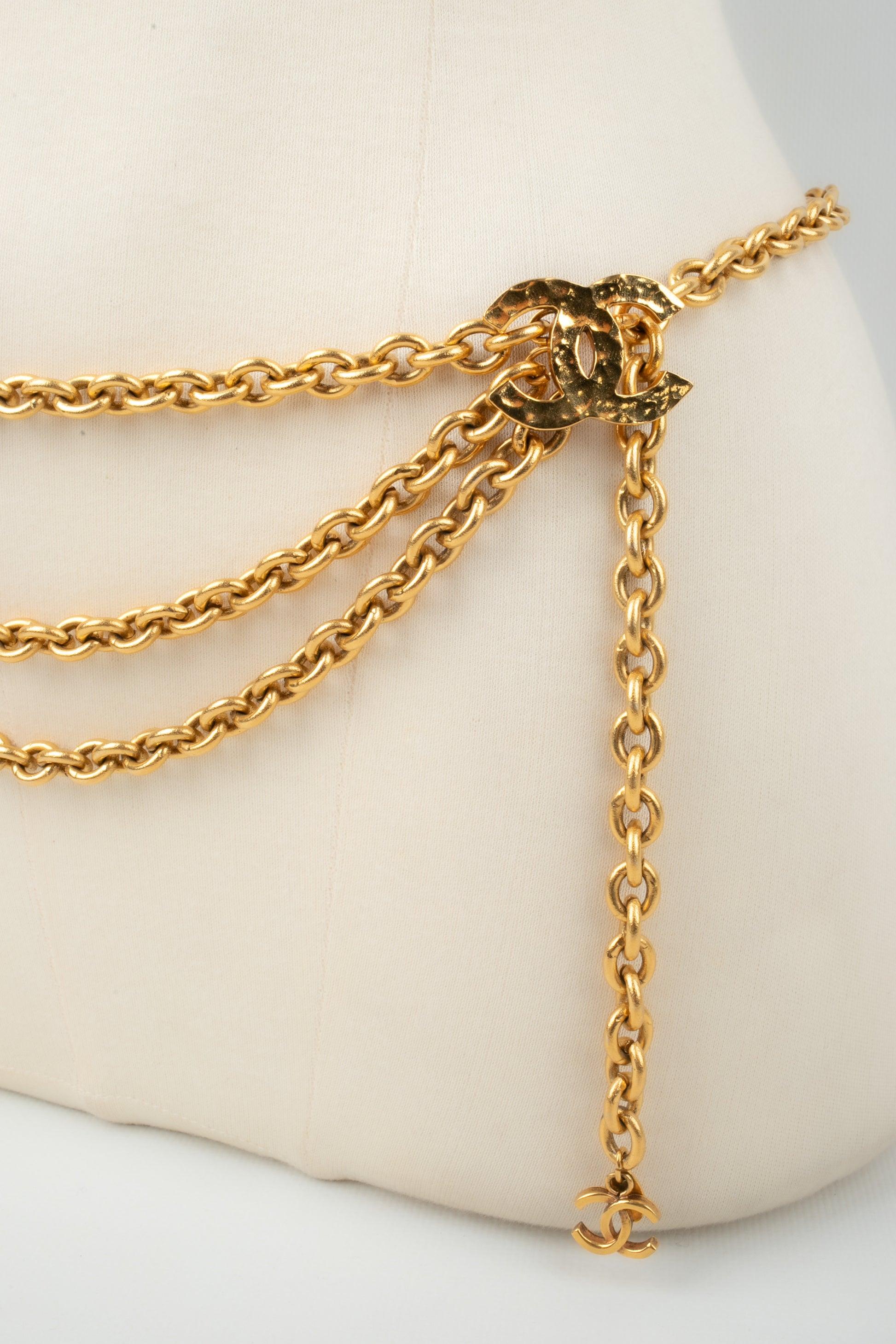 Chanel CC Golden Metal Chain Belt, 1980s 4