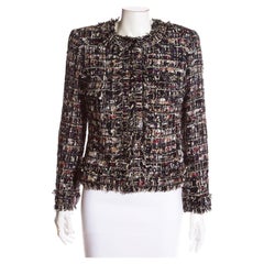 Chanel CC Gripoix Buttons Ribbon Tweed Jacket