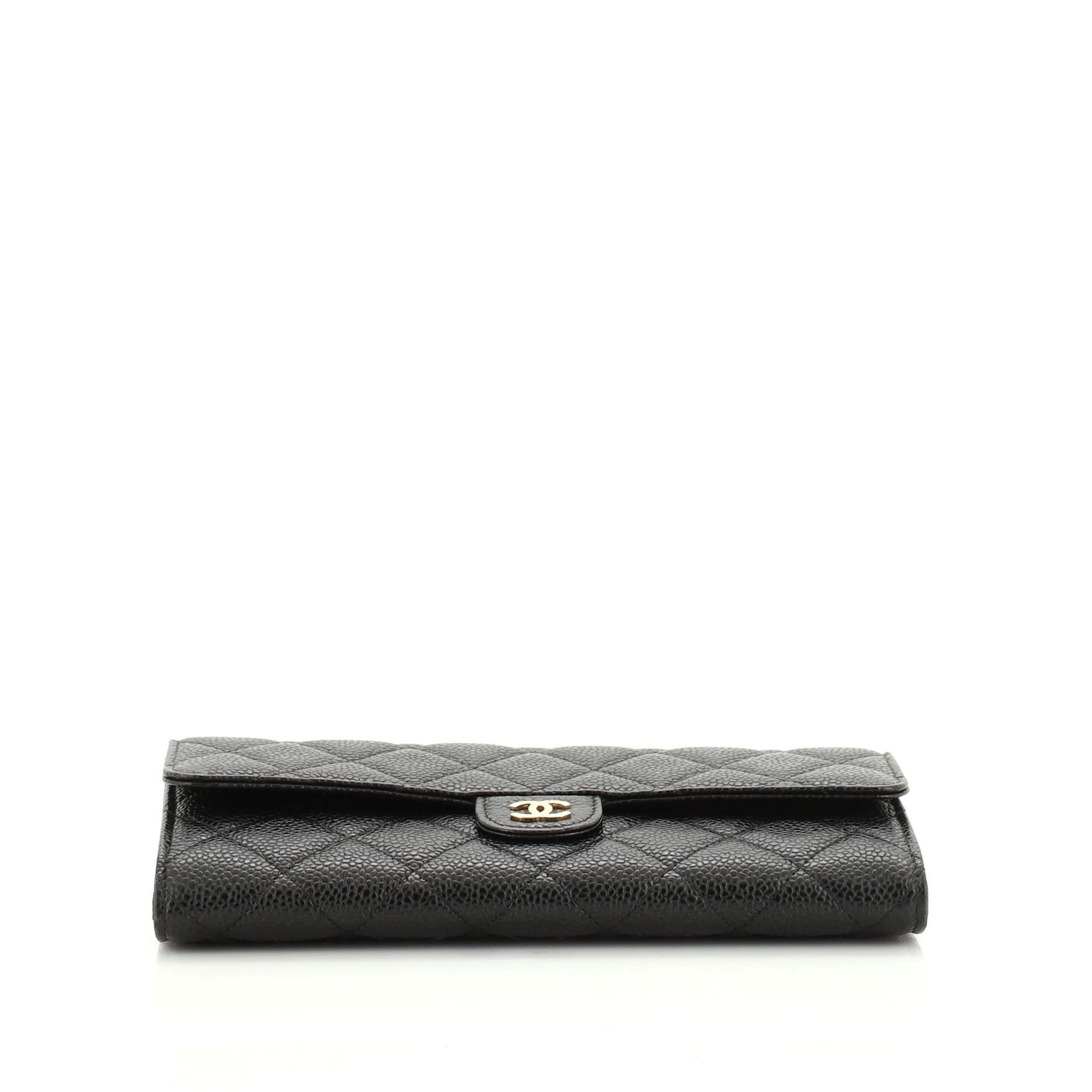 Women's or Men's Chanel CC Gusset Classic Flap Wallet