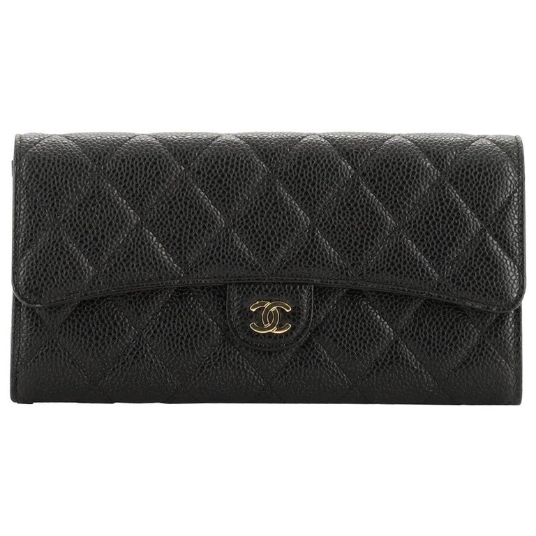 Chanel CC Gusset Classic Flap Wallet at 1stDibs