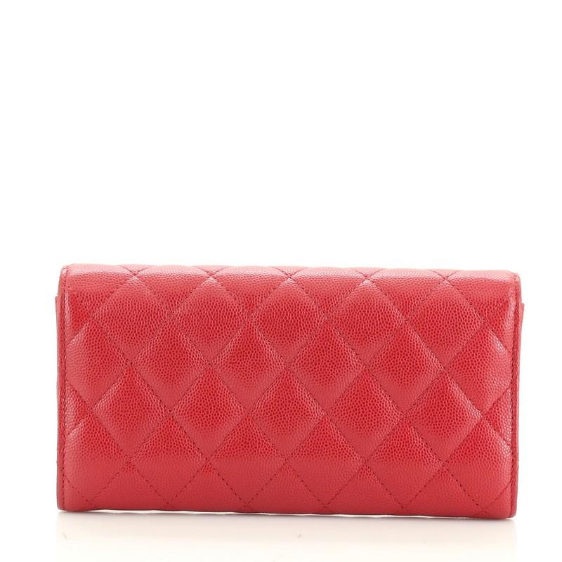 chanel wallet red