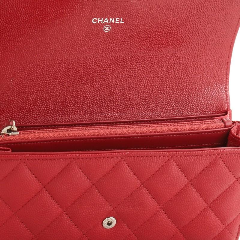 Women's or Men's Chanel CC Gusset Classic Flap Wallet Quilted Caviar Long