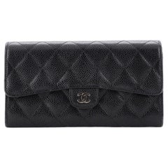 Chanel Black Quilted Leather CC Flap Bag For Sale at 1stDibs