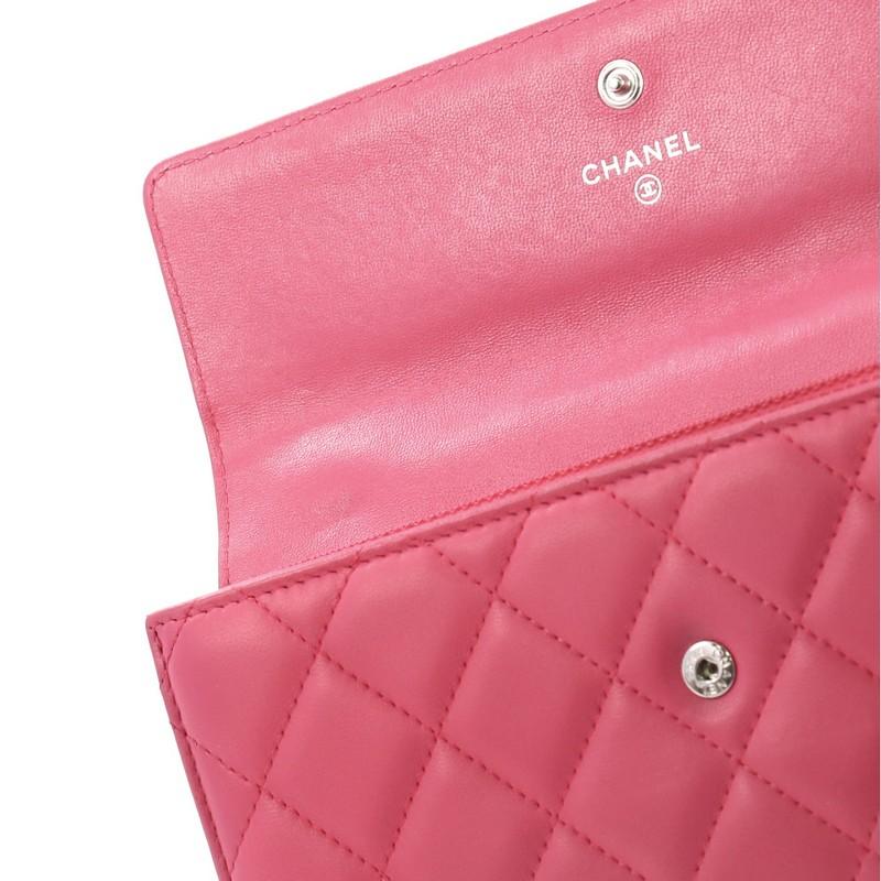 Chanel CC Gusset Flap Wallet Quilted Lambskin Long 4