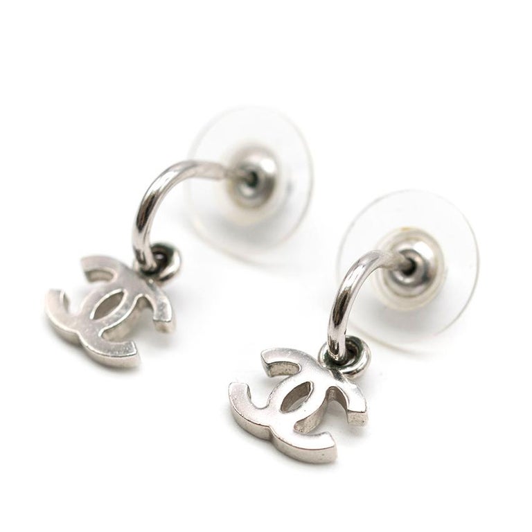 Chanel CC Half Hoop Drop Earrings at 1stDibs  chanel drop hoop earrings, chanel  hoop earrings, hoop chanel earrings