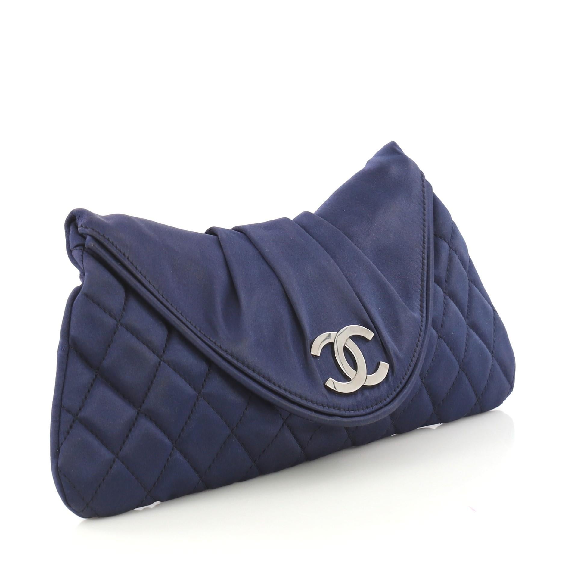 Chanel satin clutch sale