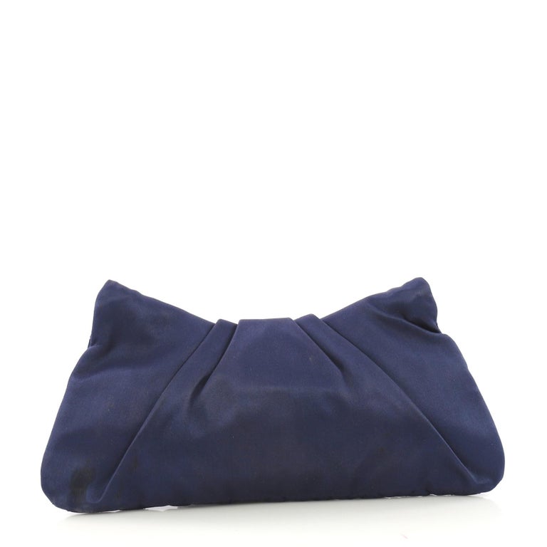 Chanel CC Half Moon Clutch Quilted Satin Small at 1stDibs | chanel half ...
