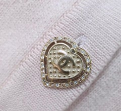 Chanel CC Heart Buttons Paris / Miami Cashmere Cardigan