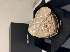 Chanel CC Heart small Clutch in gold