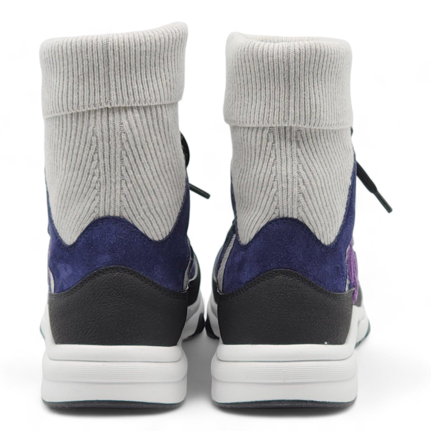 Black Chanel CC Hi-Top Sock Sneakers