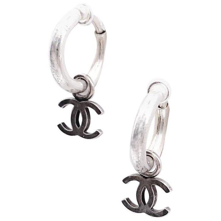 Chanel CC Hoop Earrings