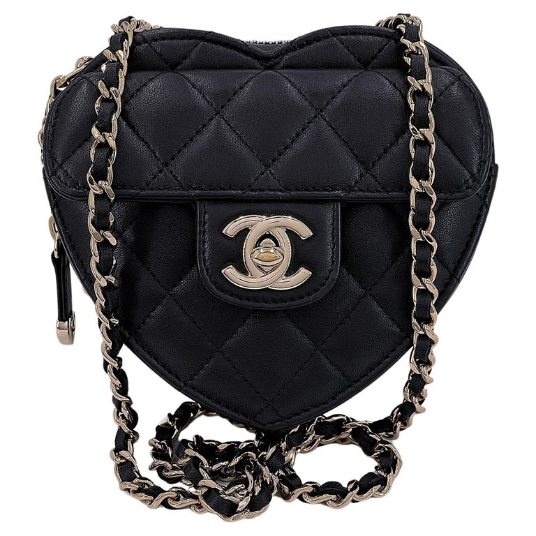 Chanel Heart Purse - 38 For Sale on 1stDibs  chenelle heart, chanel hearts,  chanel heart wallet
