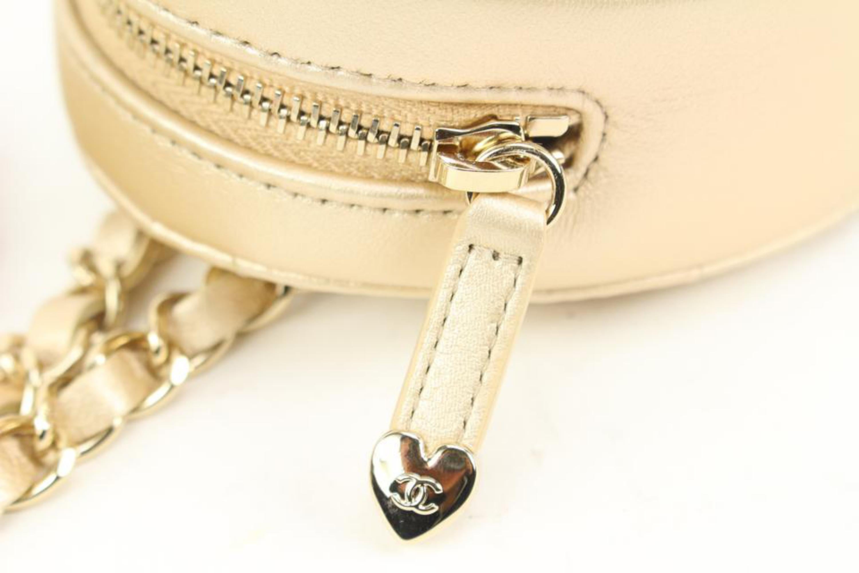 Chanel CC in Love Gold Quilted Lambskin Heart Belt Bag Waist Bag  73ck317s 2