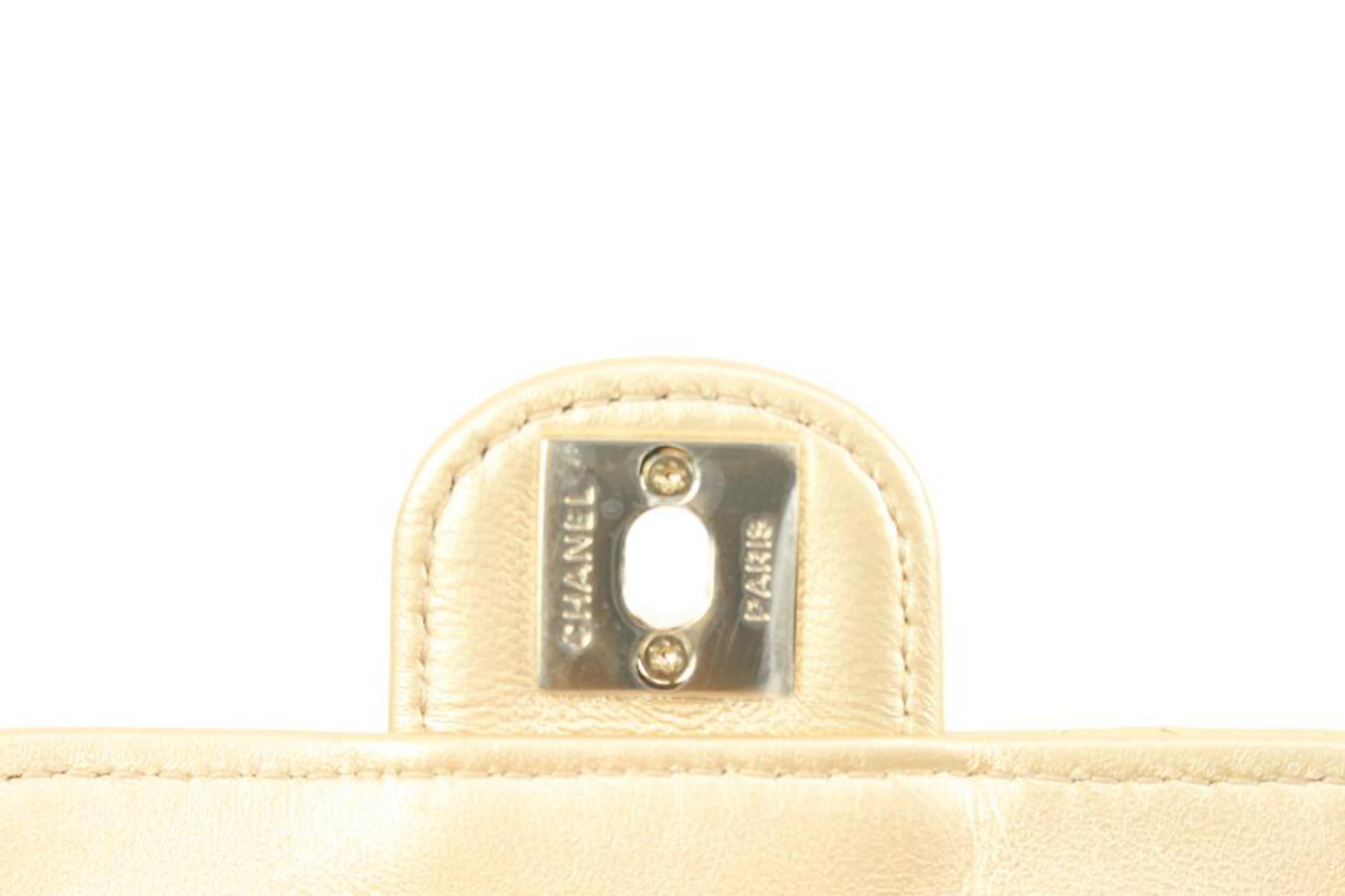 White Chanel CC in Love Gold Quilted Lambskin Heart Belt Bag Waist Bag  73ck317s