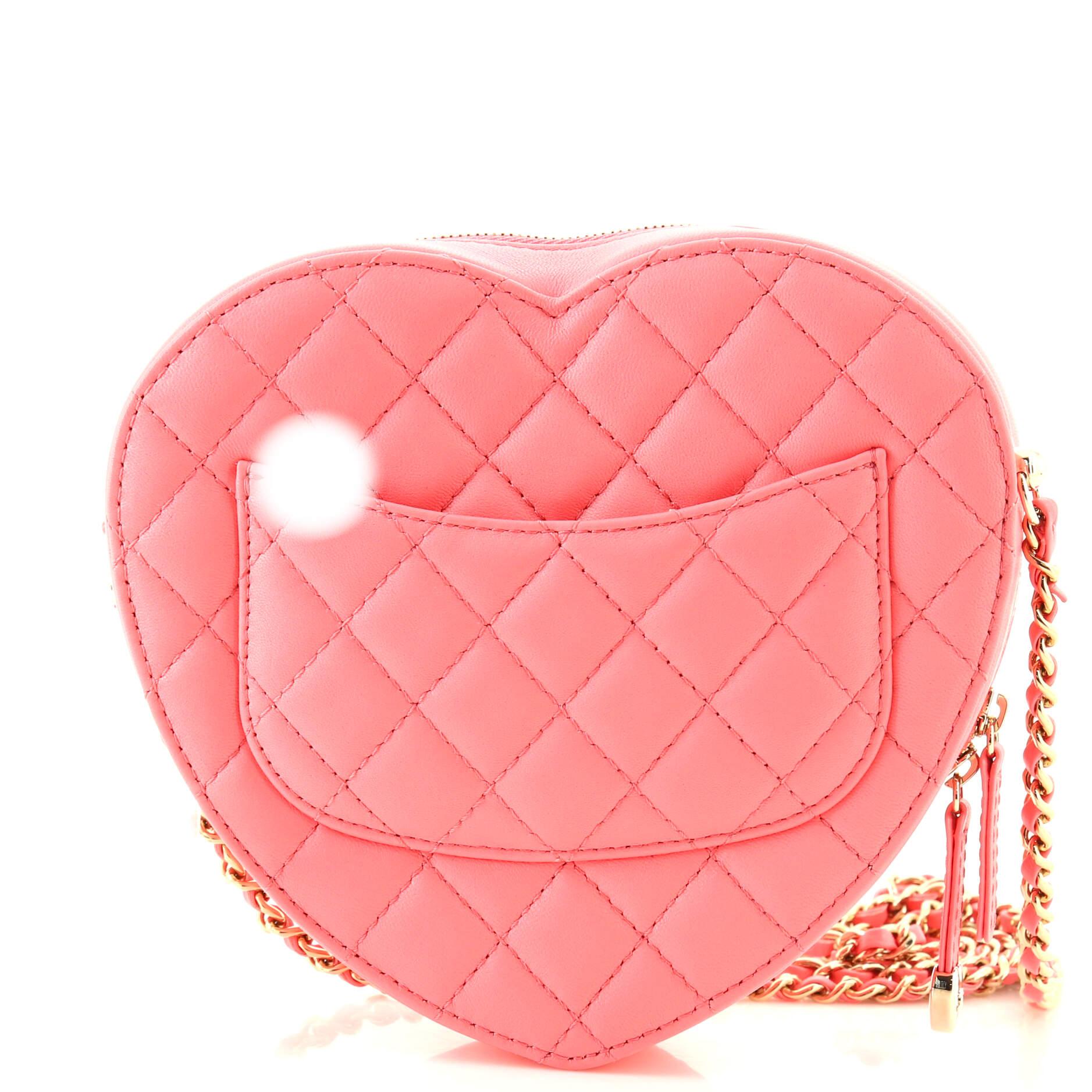 Women's or Men's Chanel CC in Love Heart Bag Quilted Lambskin
