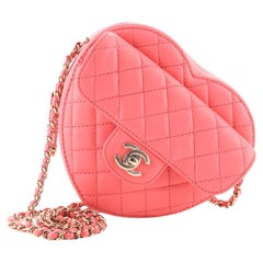 Chanel Pink Heart Bag 22S CC In Love Barbie Leather Crossbody bag