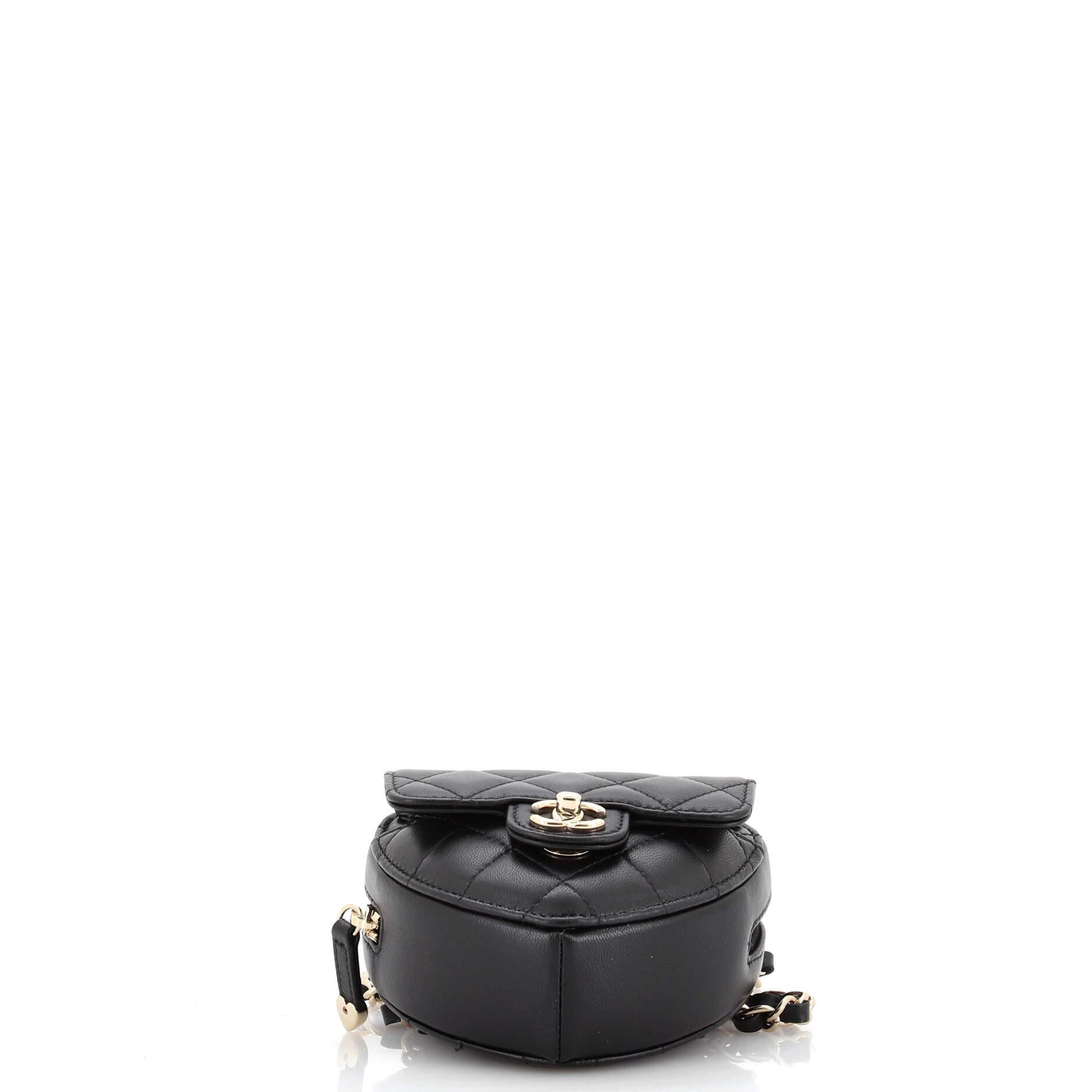 Women's Chanel CC in Love Heart Belt Bag Quilted Lambskin