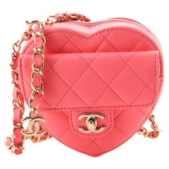 Chanel CC in Love Heart Belt Bag Quilted Lambskin