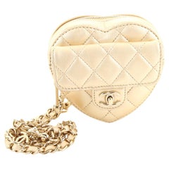 Chanel CC in Love Heart Belt Bag Quilted Lambskin
