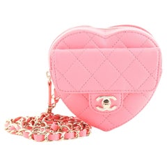 Chanel CC in Love Heart Belt Bag Quilted Lambskin