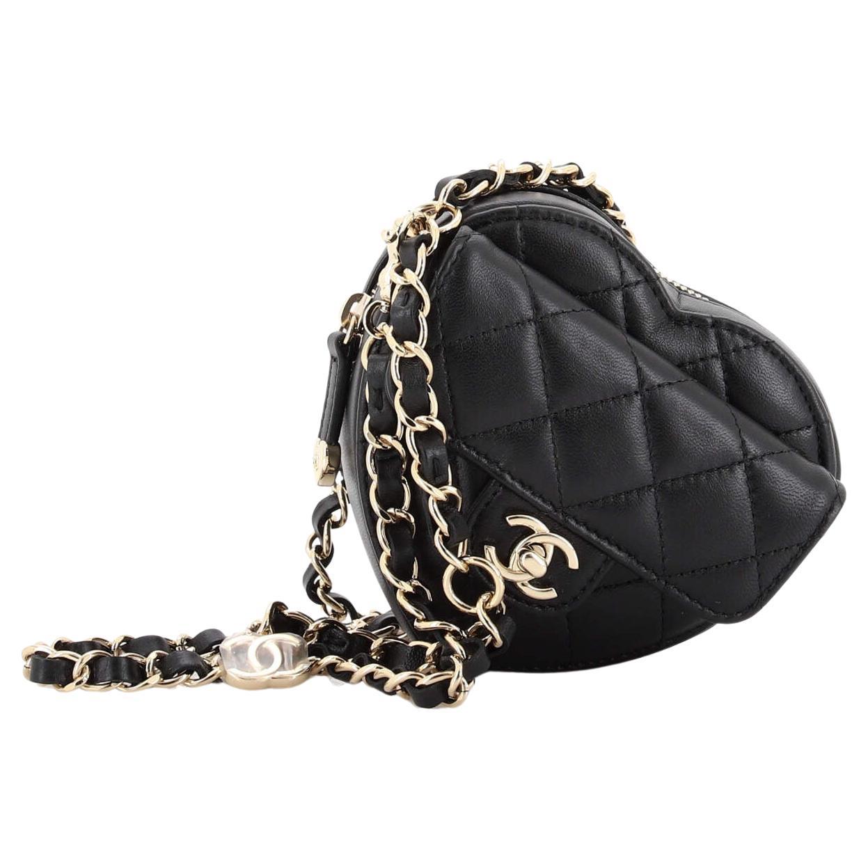 Chanel CC in Love Heart Belt Bag Quilted Lambskin at 1stDibs