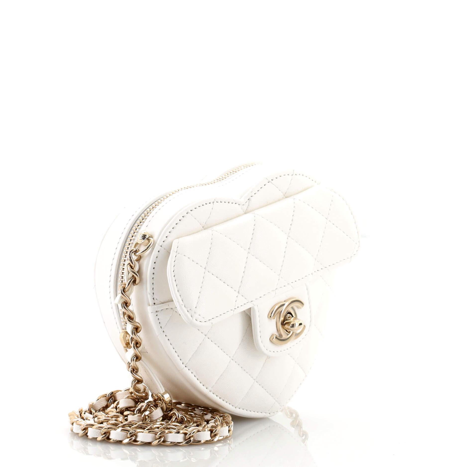chanel clutch with chain white