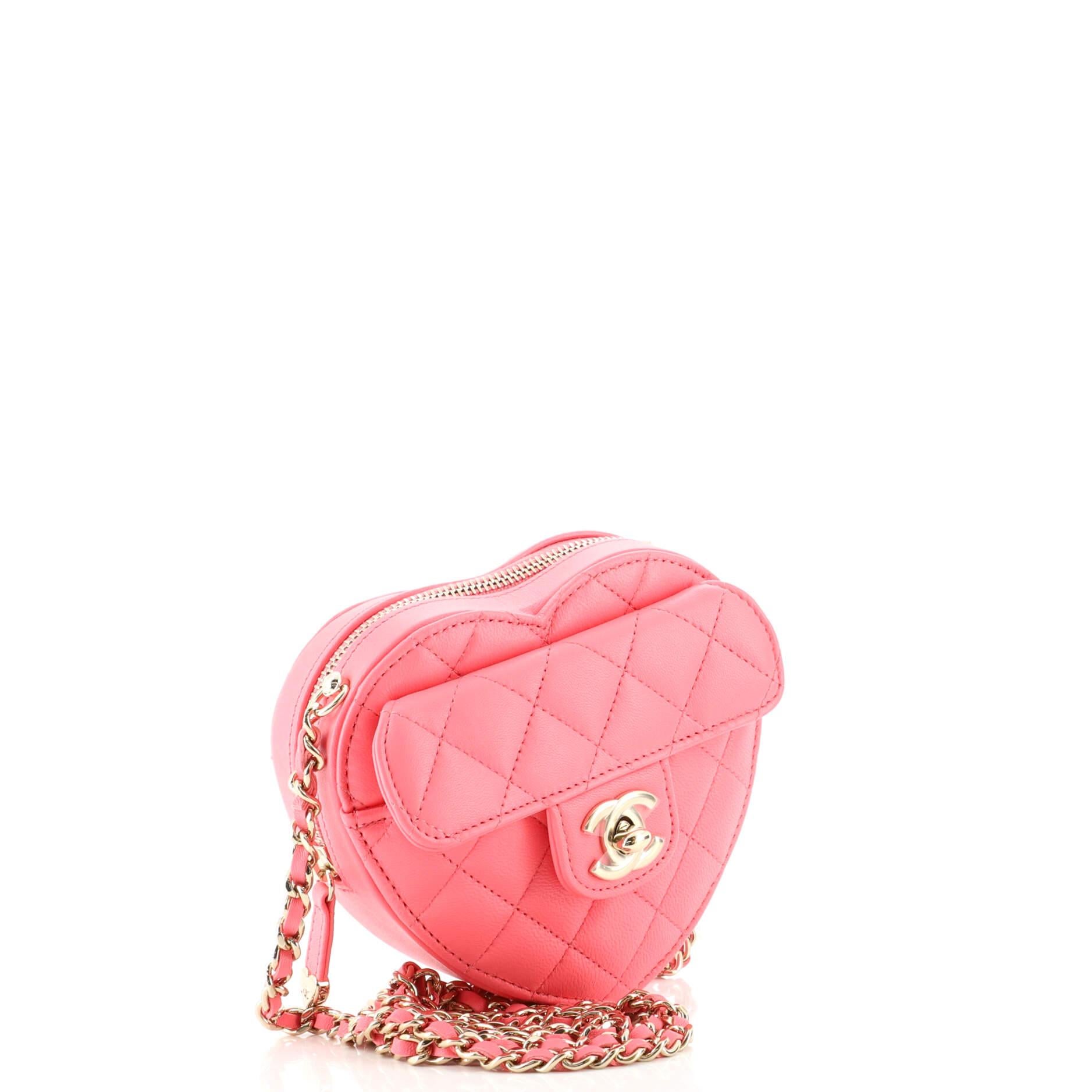 pink chanel heart bag
