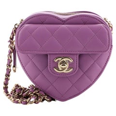 Purple Chanel Heart Bag - 3 For Sale on 1stDibs  chanel barbie bag heart,  purple heart chanel bag, pink heart chanel bag barbie