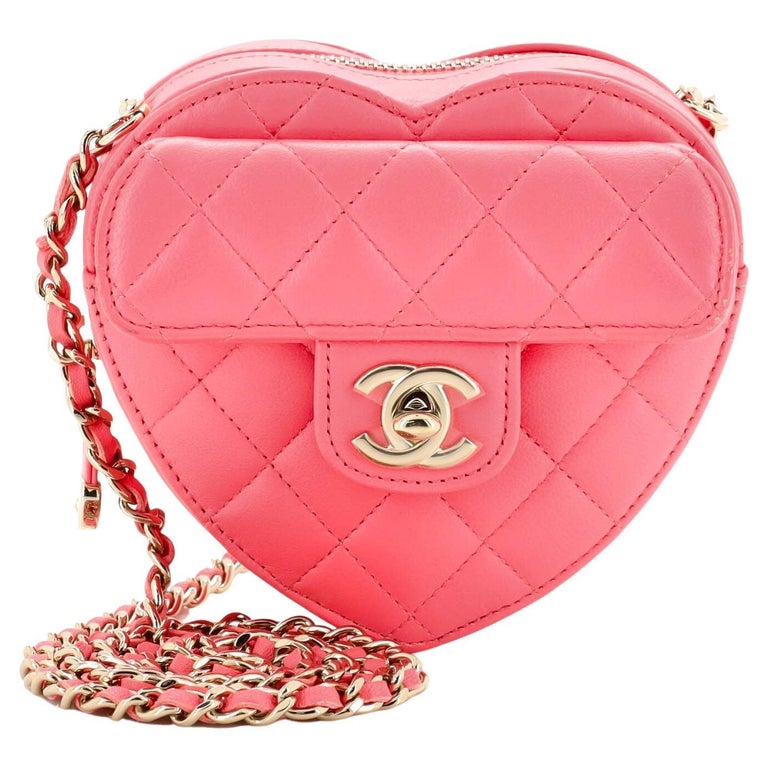 Chanel CC in Love Heart Bag Quilted Lambskin at 1stDibs