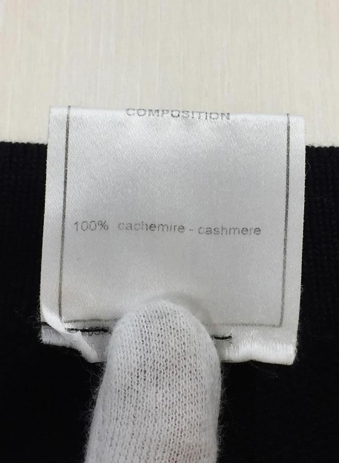 Chanel CC Jewel Buttons Black Cashmere Cardi Coat For Sale 9