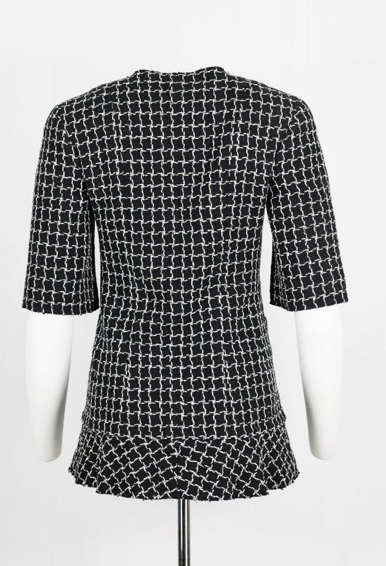 Chanel CC Jewel Buttons Black Tweed Jacket 7