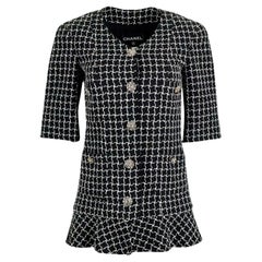 Chanel CC Jewel Buttons Black Tweed Jacket