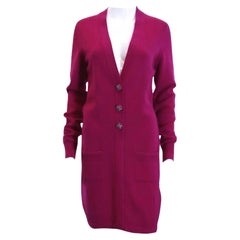 Chanel CC Jewel Buttons Fuchsia Cashmere Cardigan