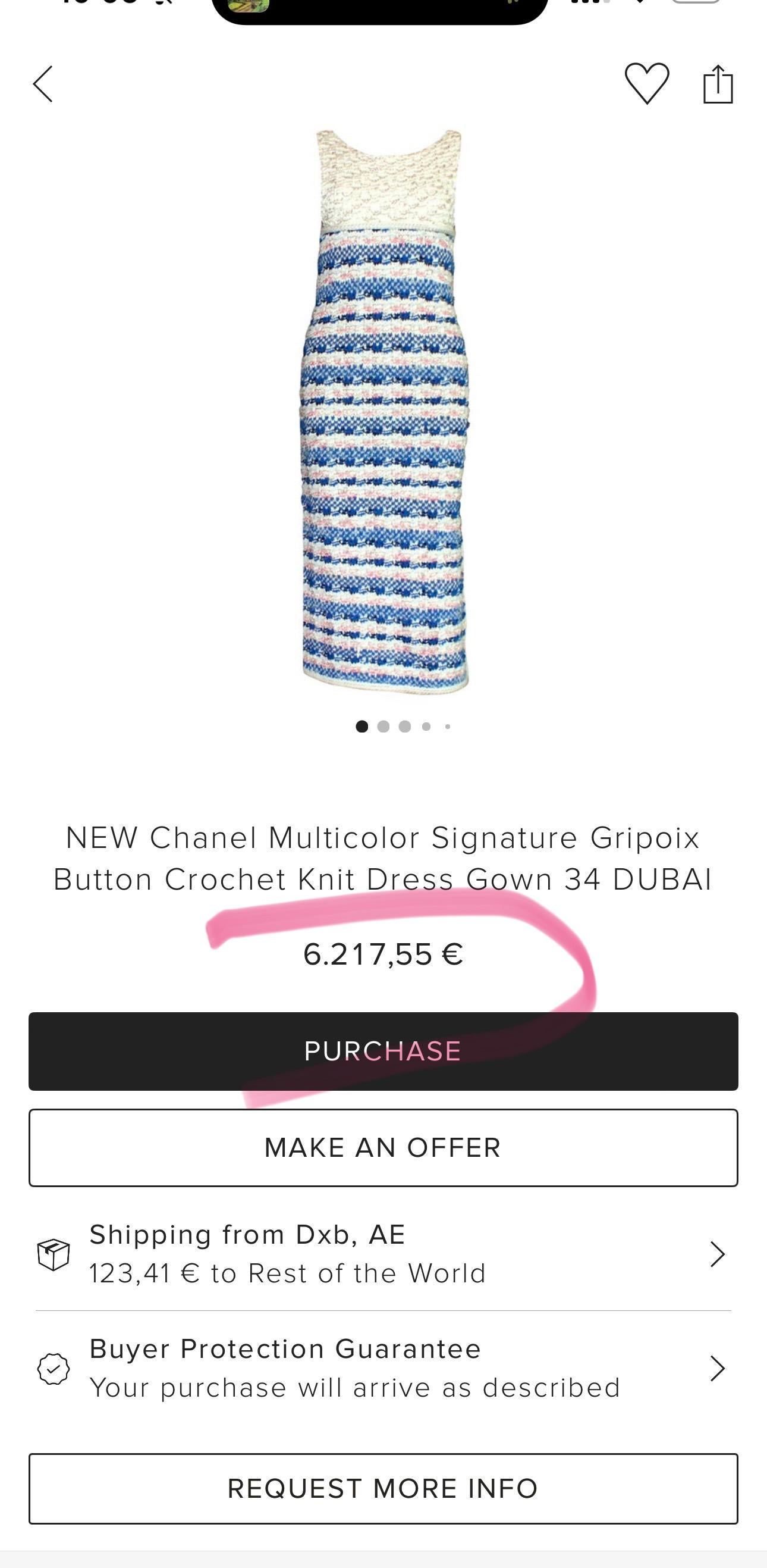 Atemberaubende Runway Chanel gewebt Tweed-Kleid aus Paris / DUBAI Cruise 2015 Collection.
- Reihe von CC Jewel Gripoix-Knöpfen an der Seite
Größenbezeichnung 34 FR. Der Zustand ist tadellos.