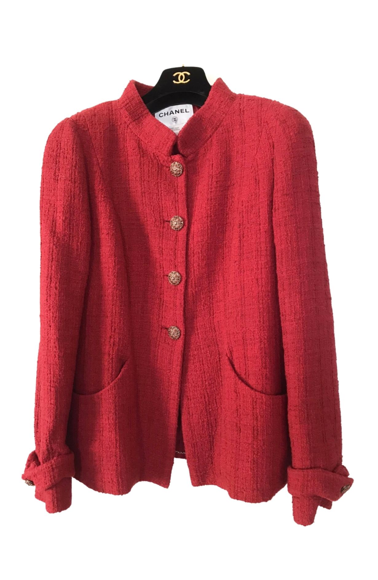 Chanel CC Jewel Buttons Tweed Jacket For Sale 1