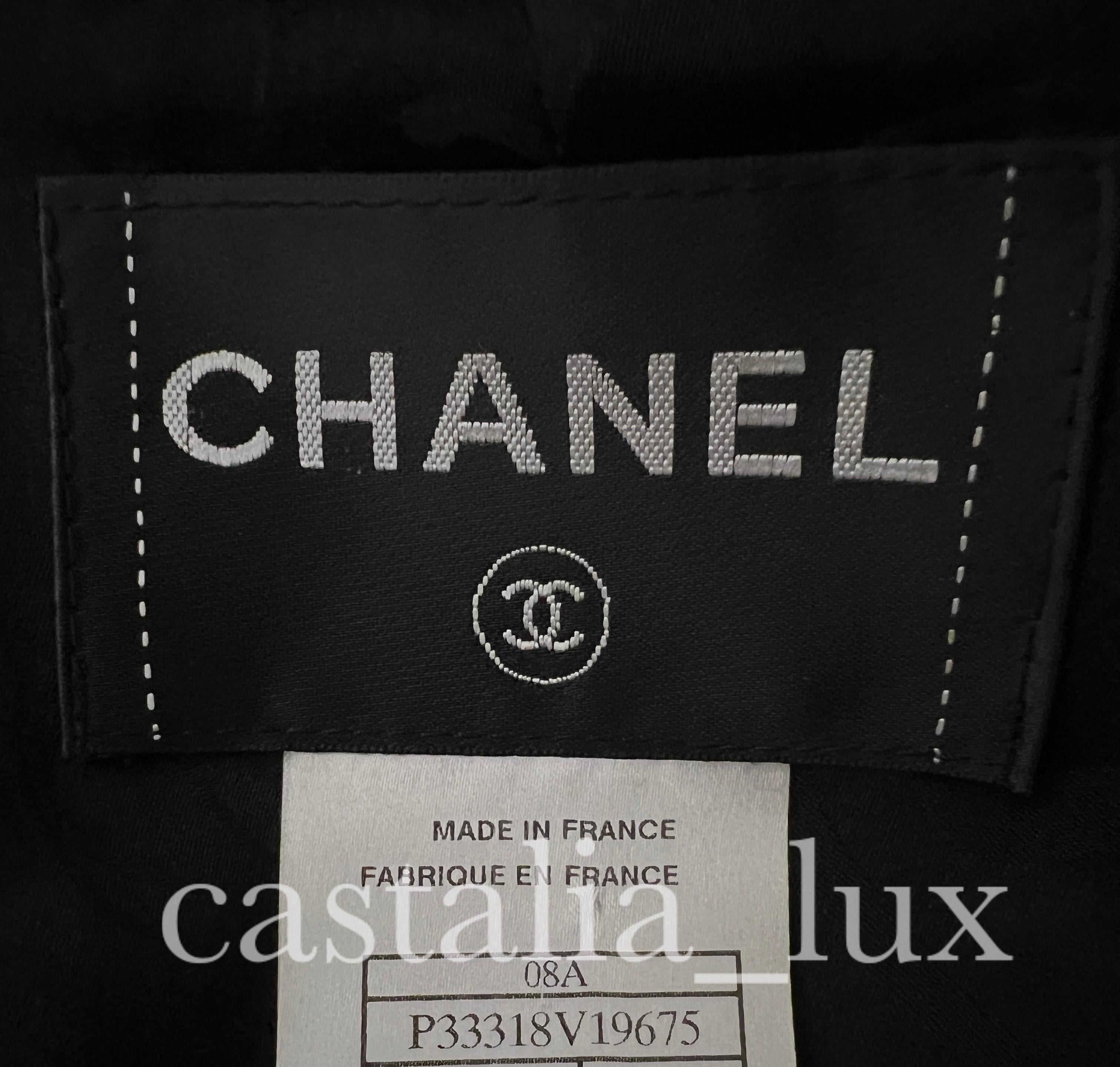 Chanel CC Jewel Gripoix Buttons Black Tweed Jacket 13