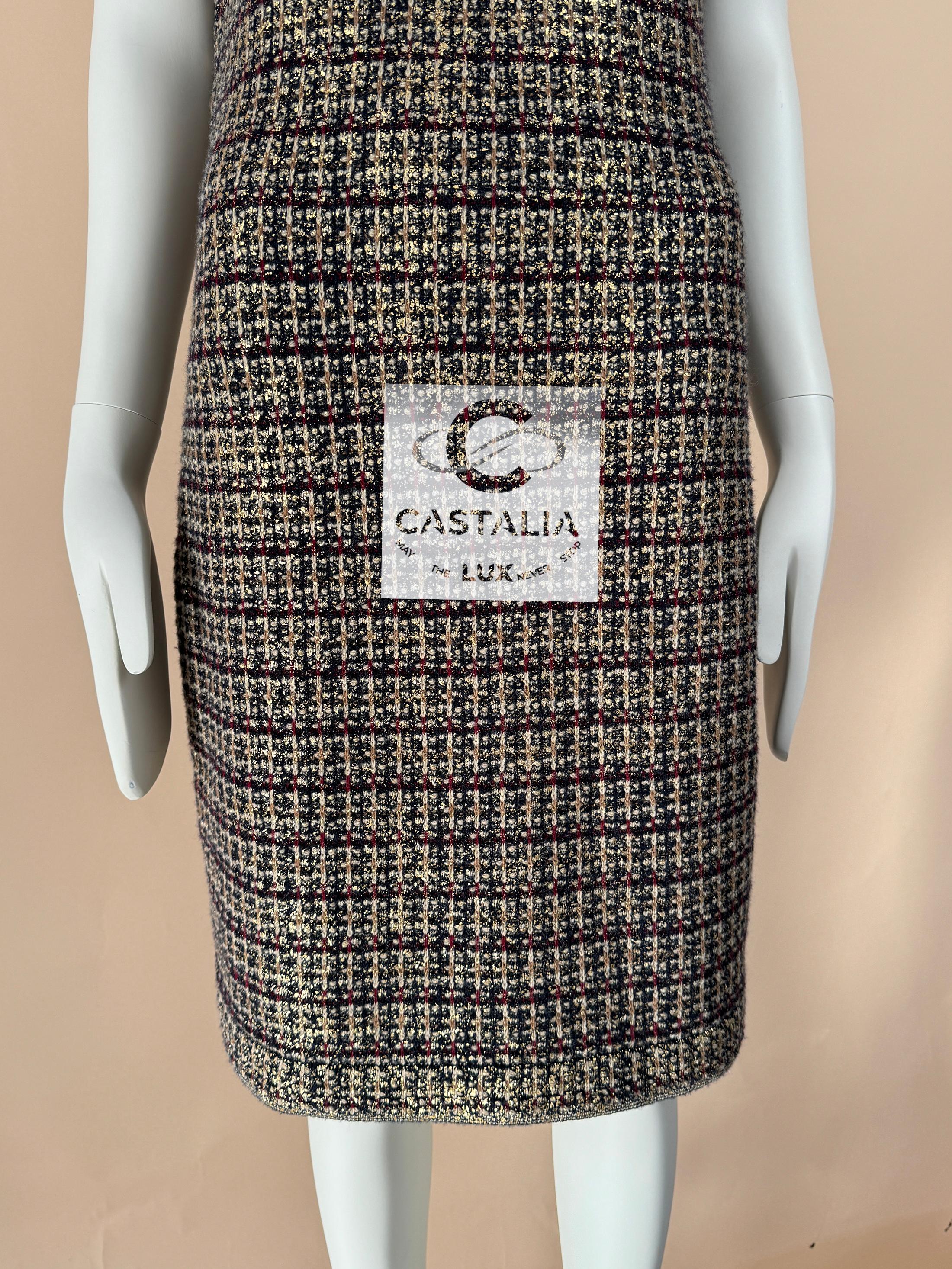 Chanel CC Jewel Gripoix Buttons Byzantine Dress 36 FR 6