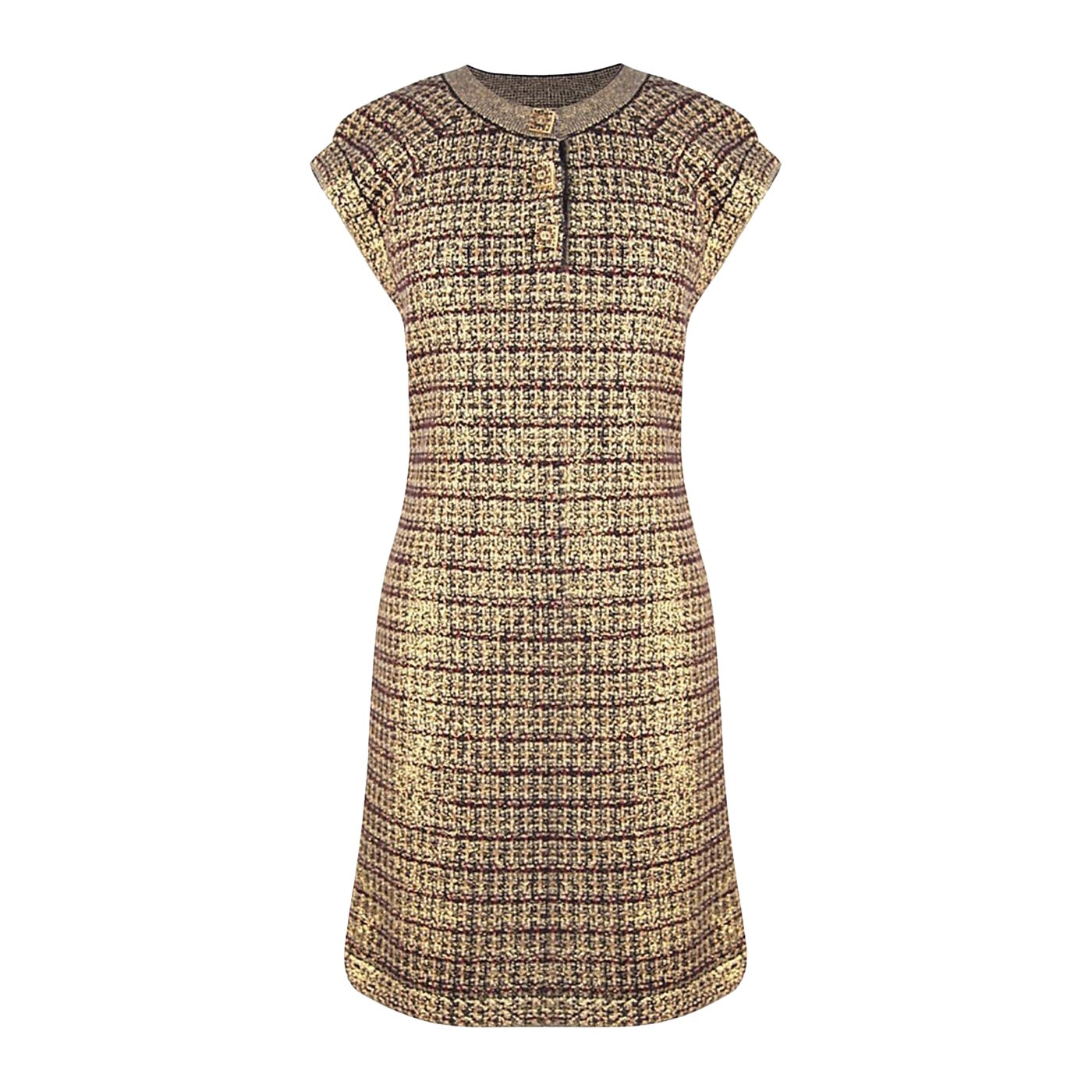 Chanel CC Jewel Gripoix Buttons Byzantine Robe 36 FR