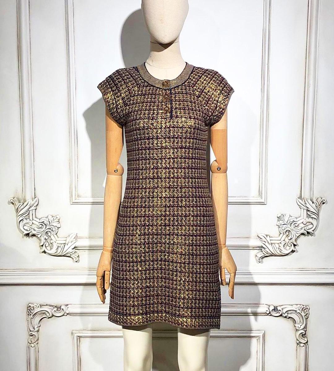Chanel CC Jewel Gripoix Buttons Byzantine Dress For Sale 8