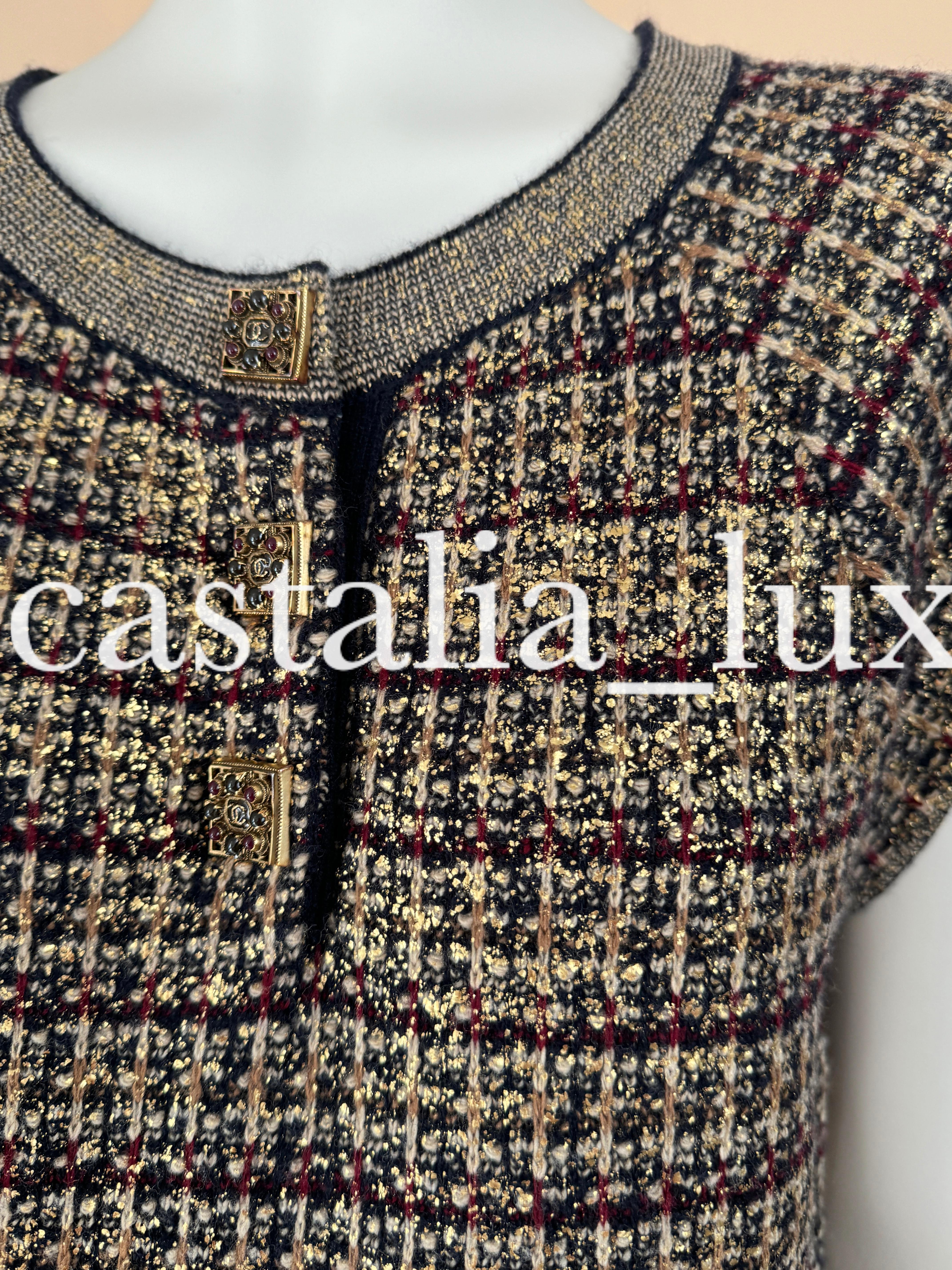 Vestido Bizantino Chanel CC Jewel Gripoix Buttons 7