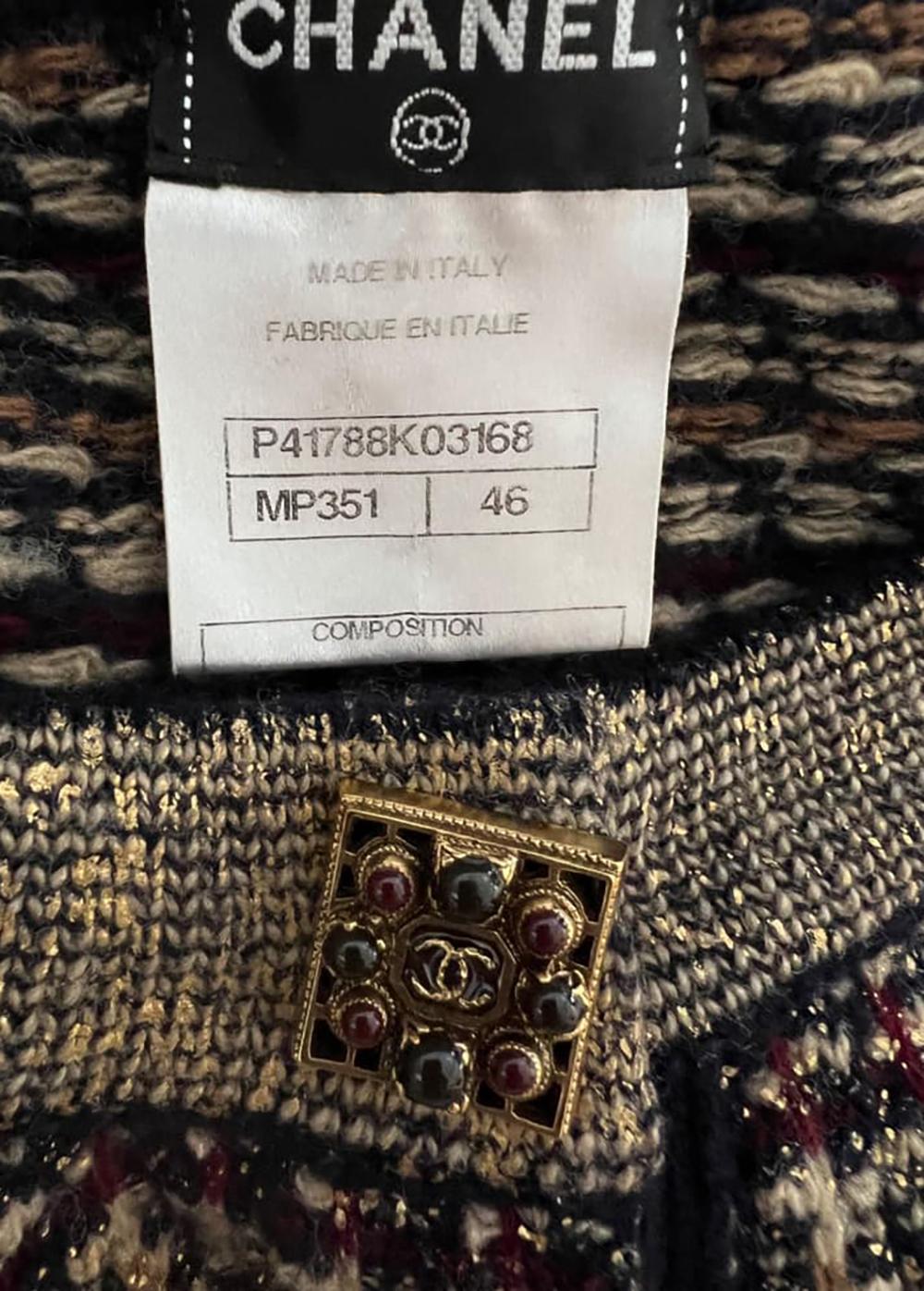 Chanel CC Jewel Gripoix Buttons Byzantine Dress In Excellent Condition In Dubai, AE