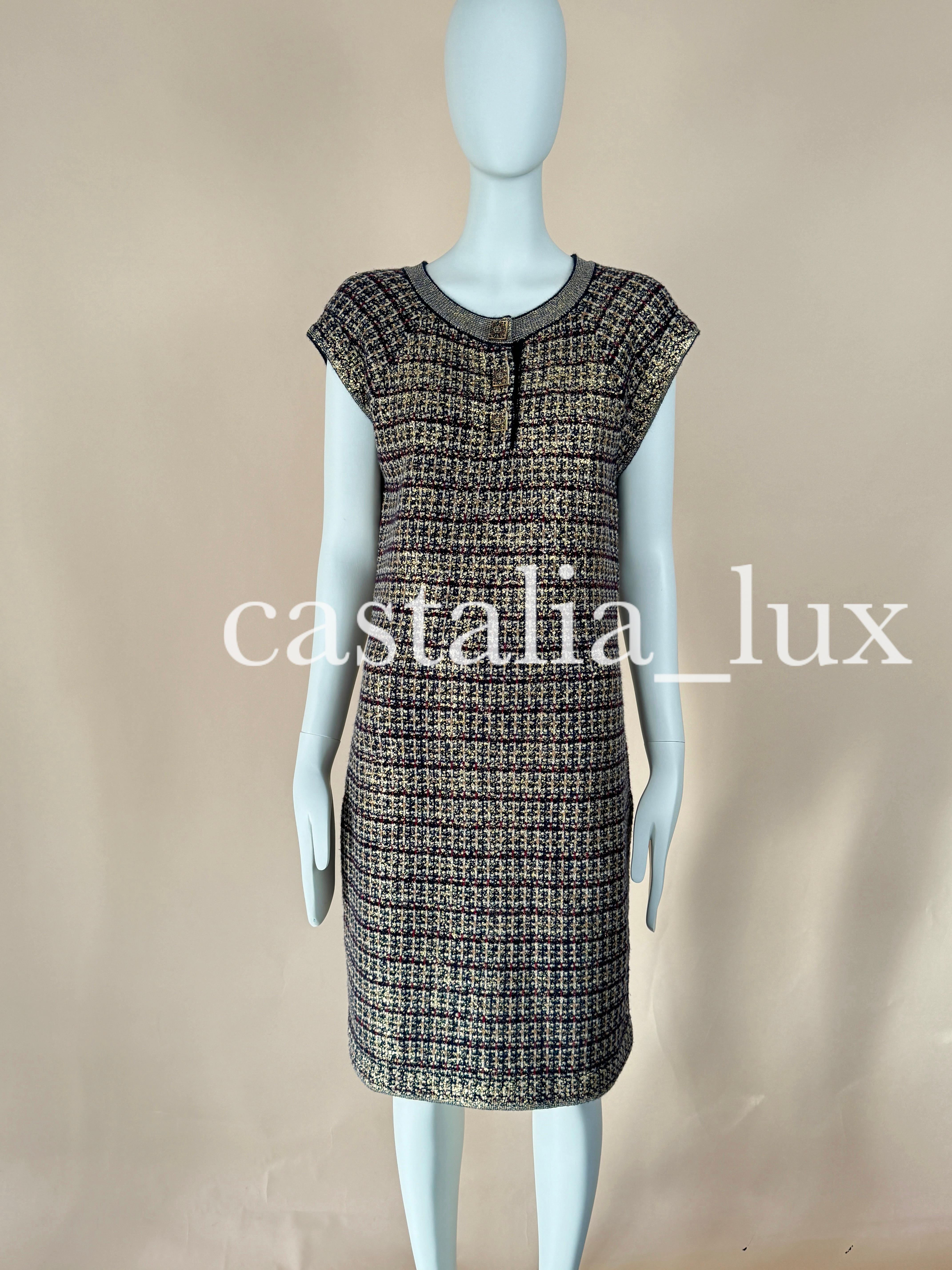 Women's or Men's Chanel CC Jewel Gripoix Buttons Byzantine Dress For Sale