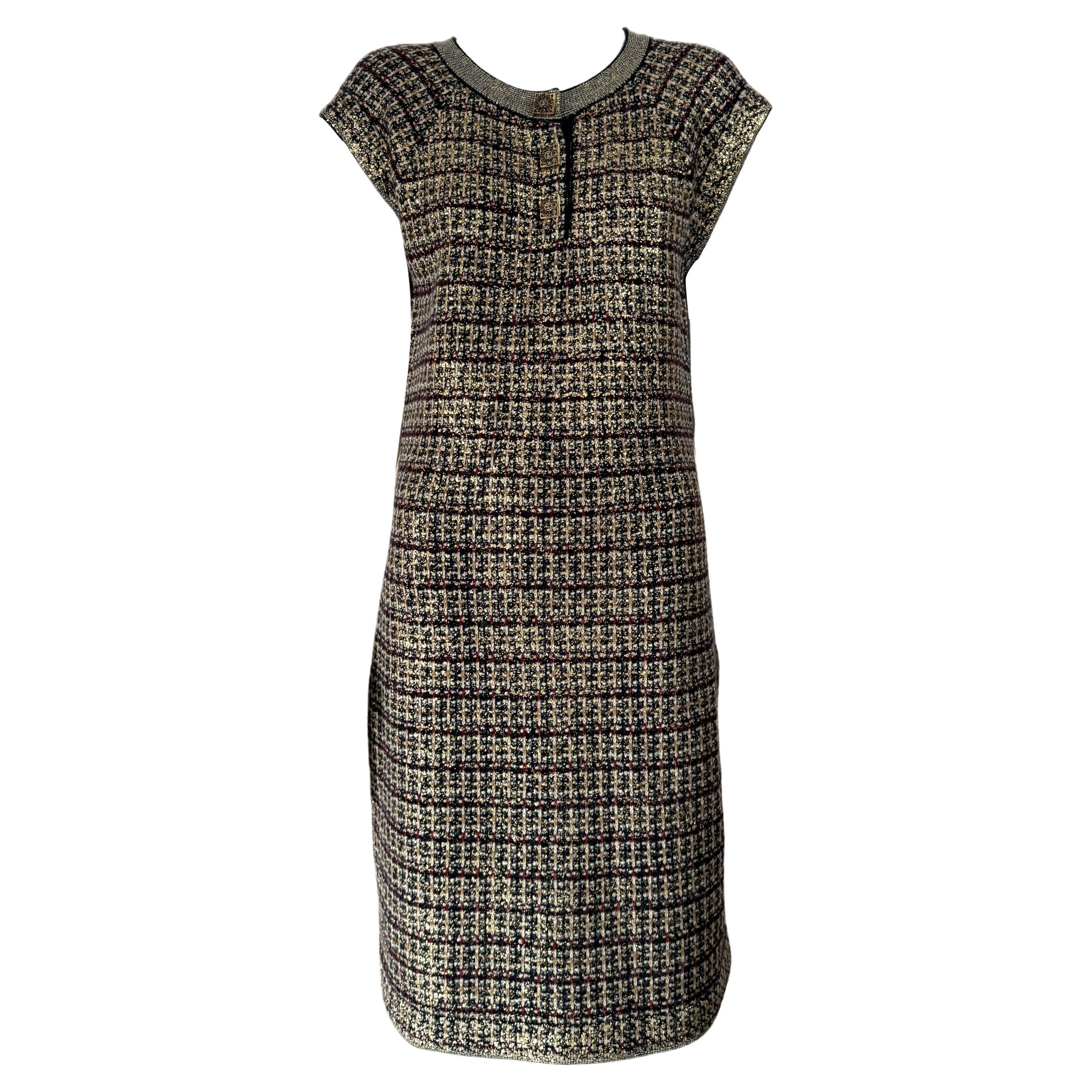 Chanel CC Jewel Gripoix Buttons Byzantine Dress In New Condition In Dubai, AE