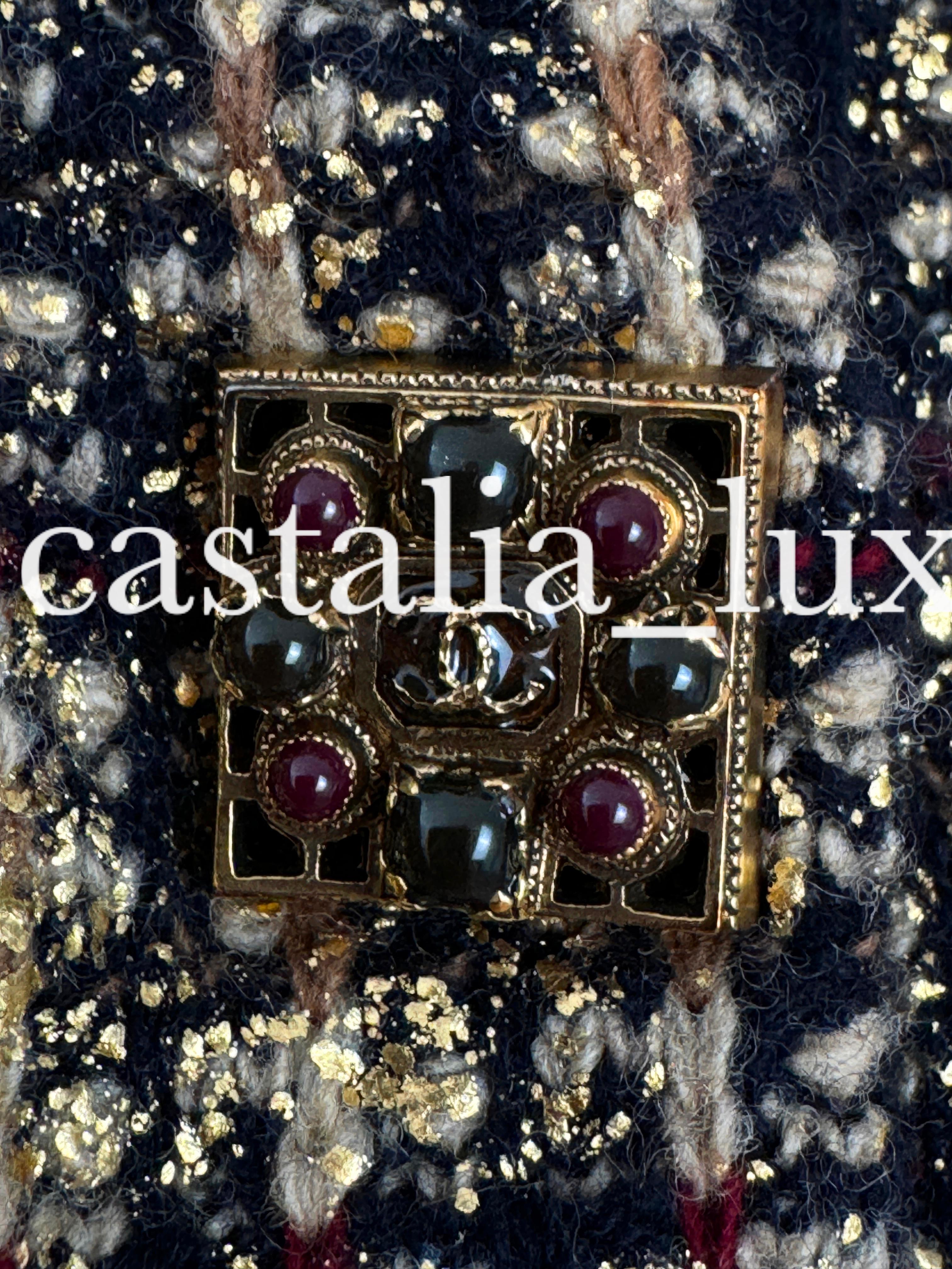 De las mujeres Vestido Bizantino Chanel CC Jewel Gripoix Buttons
